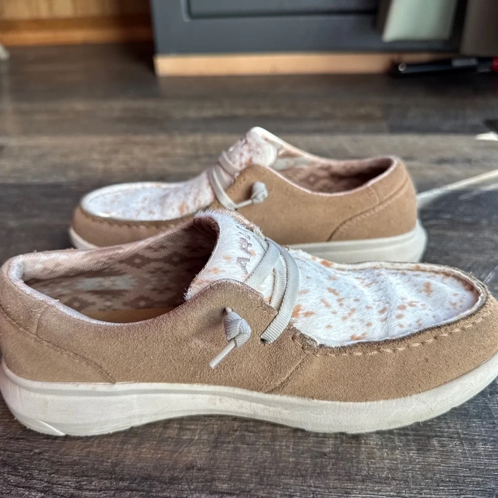 Ariat Women's Hilo Hair Calf Leather Slip On Sneakers - Picture 4 of 8